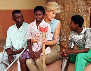 Princess Diana during one of her Redcross missions in 1997